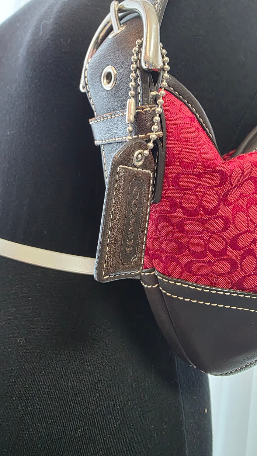 00s coach 6351 시그니처 레드 소호백 y2k 상품이미지2