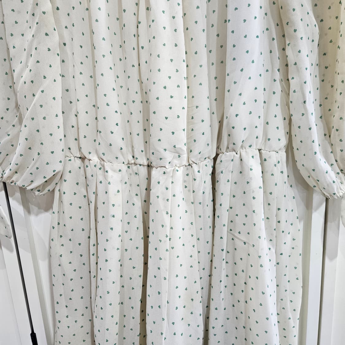 밀크티 민트하트 쉬폰 원피스 상품이미지4