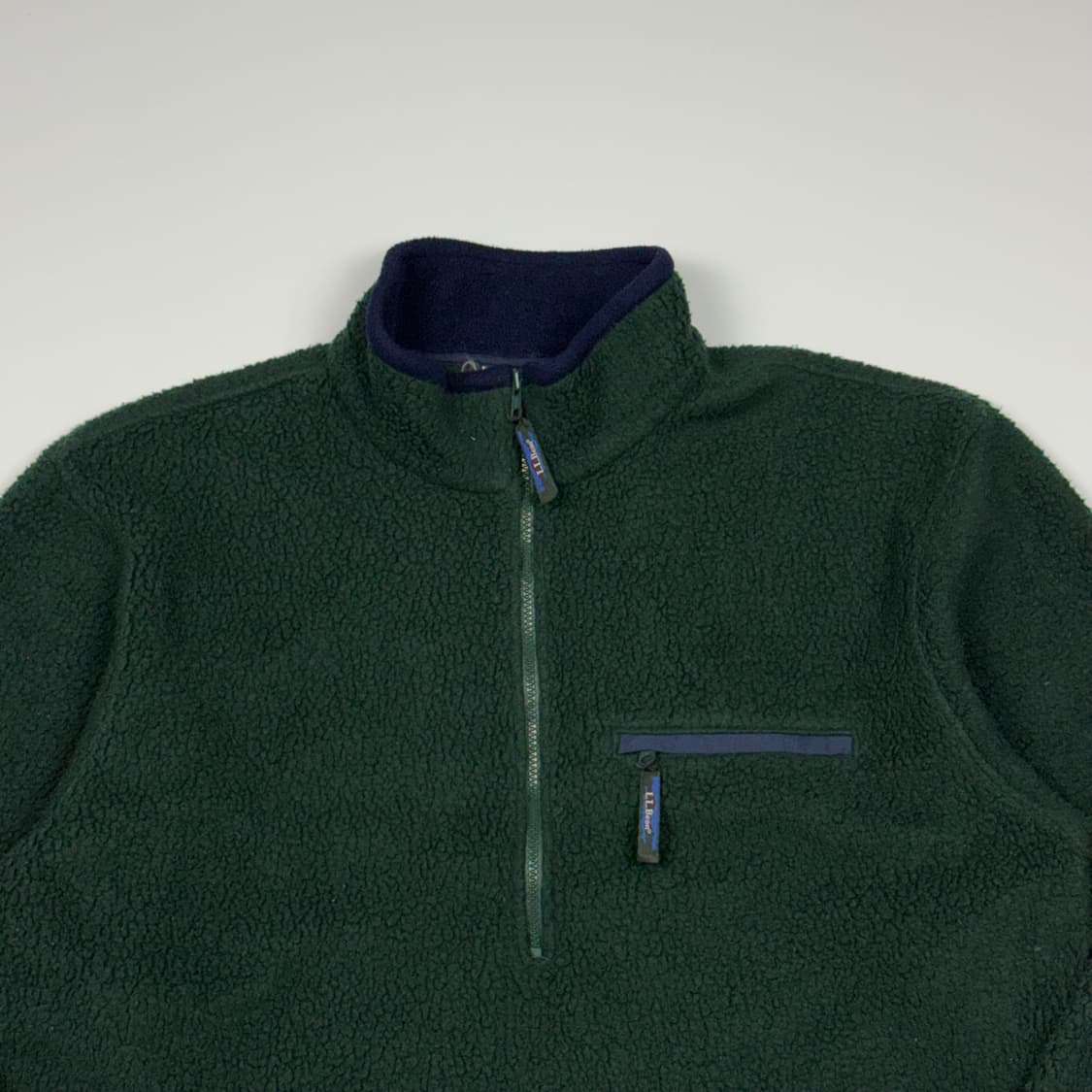 (110) 80s 엘엘빈 플리스 풀오버 다크그린 상품이미지3