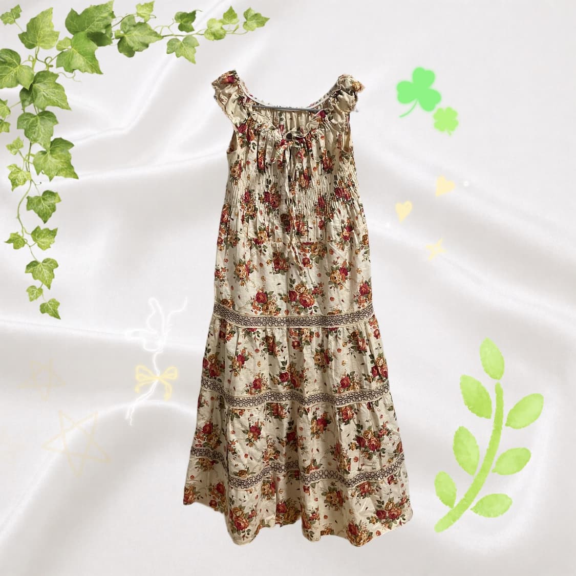 모리걸 레이스 플라워 롱원피스 상품이미지1