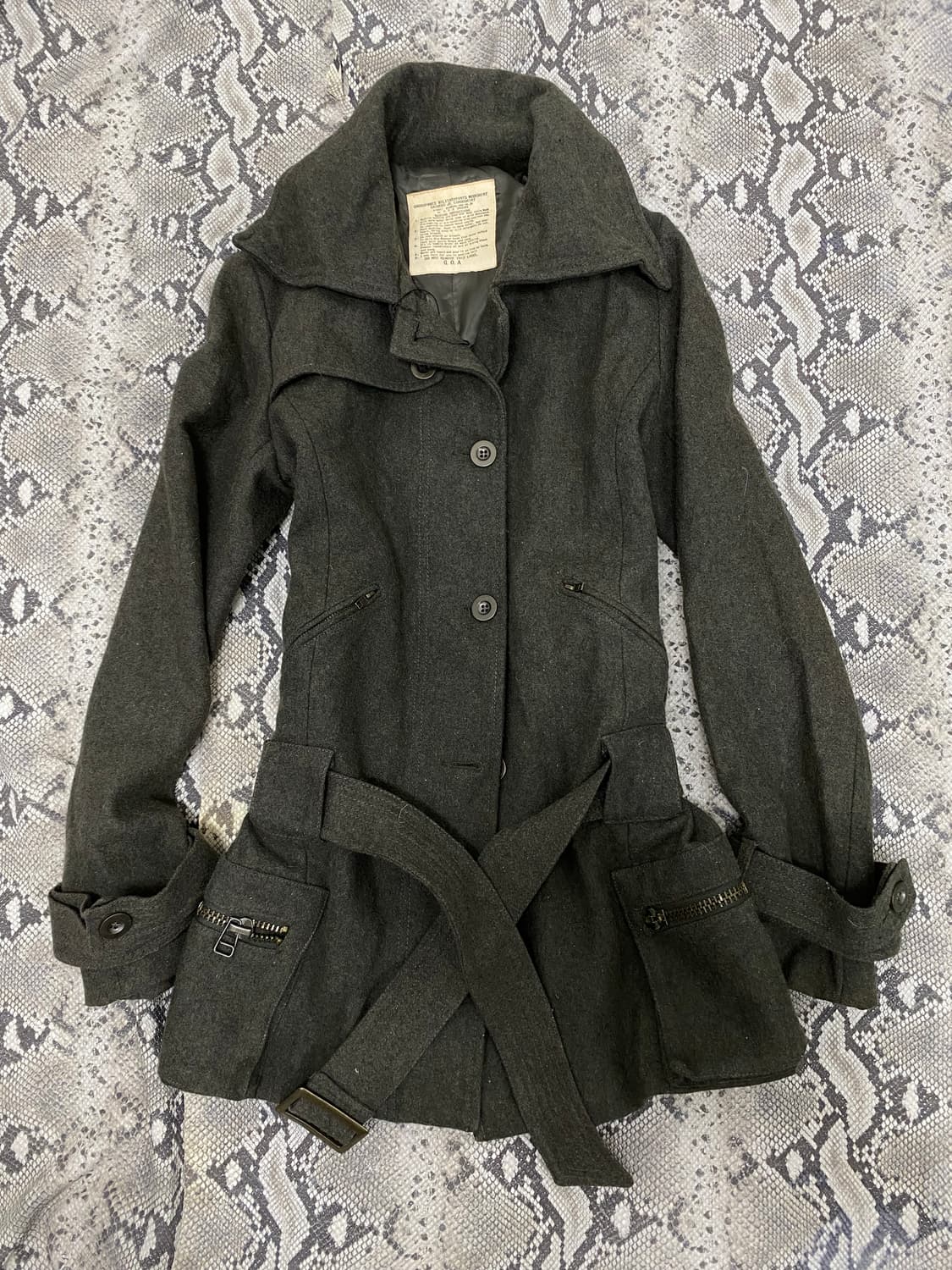 고아 딥 그린 플레어 코트 상품이미지1