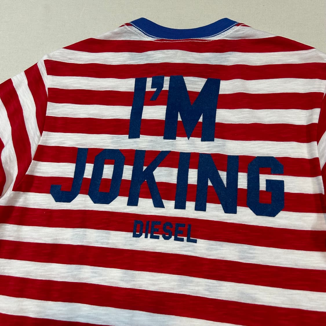 M) DIESEL 16ss joking 라운드넥 반팔 티셔츠 미사용품 상품이미지4