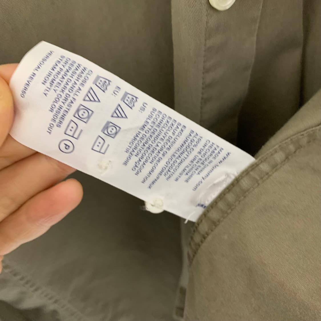 타미힐피거 빈티지 카키 남방 셔츠 M 남녀공용 상품이미지9