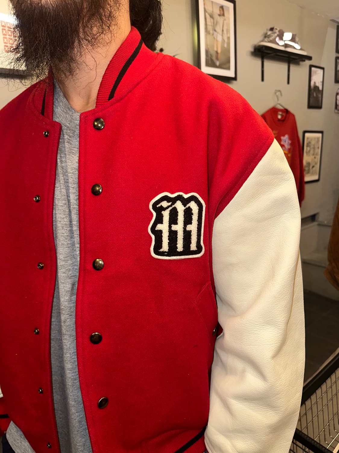 Men’s Melrose back logo varsity jackek 상품이미지5