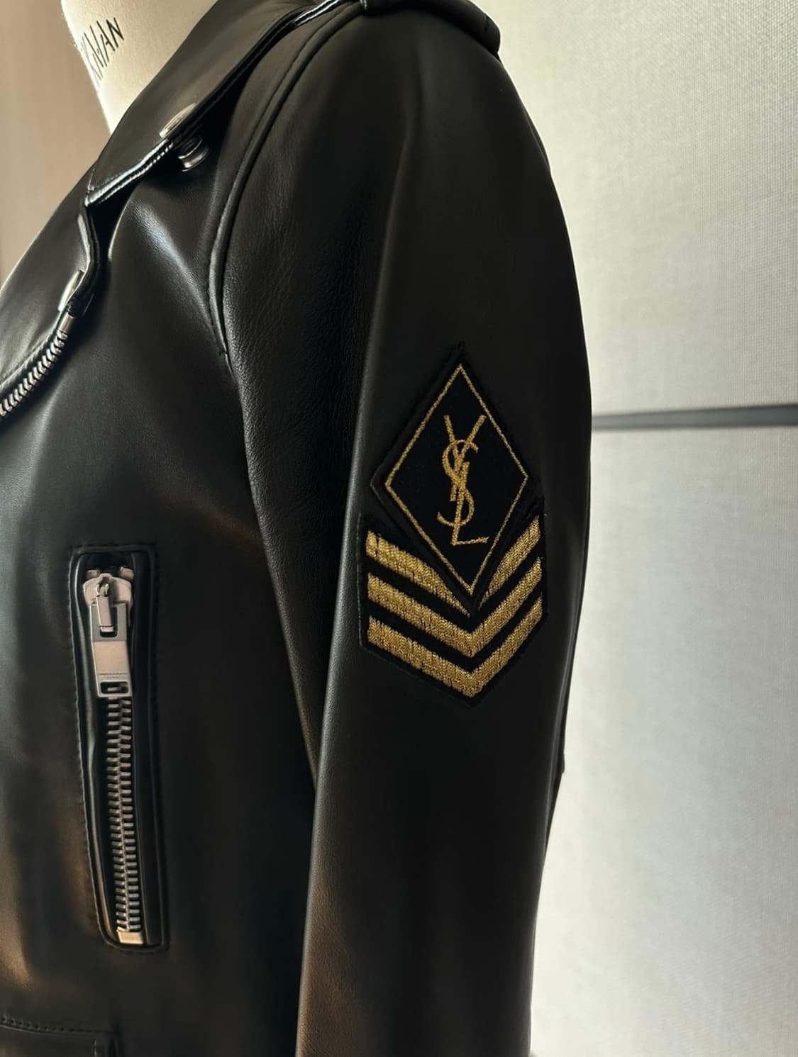 생로랑 레더 라이더 자켓 상품이미지2