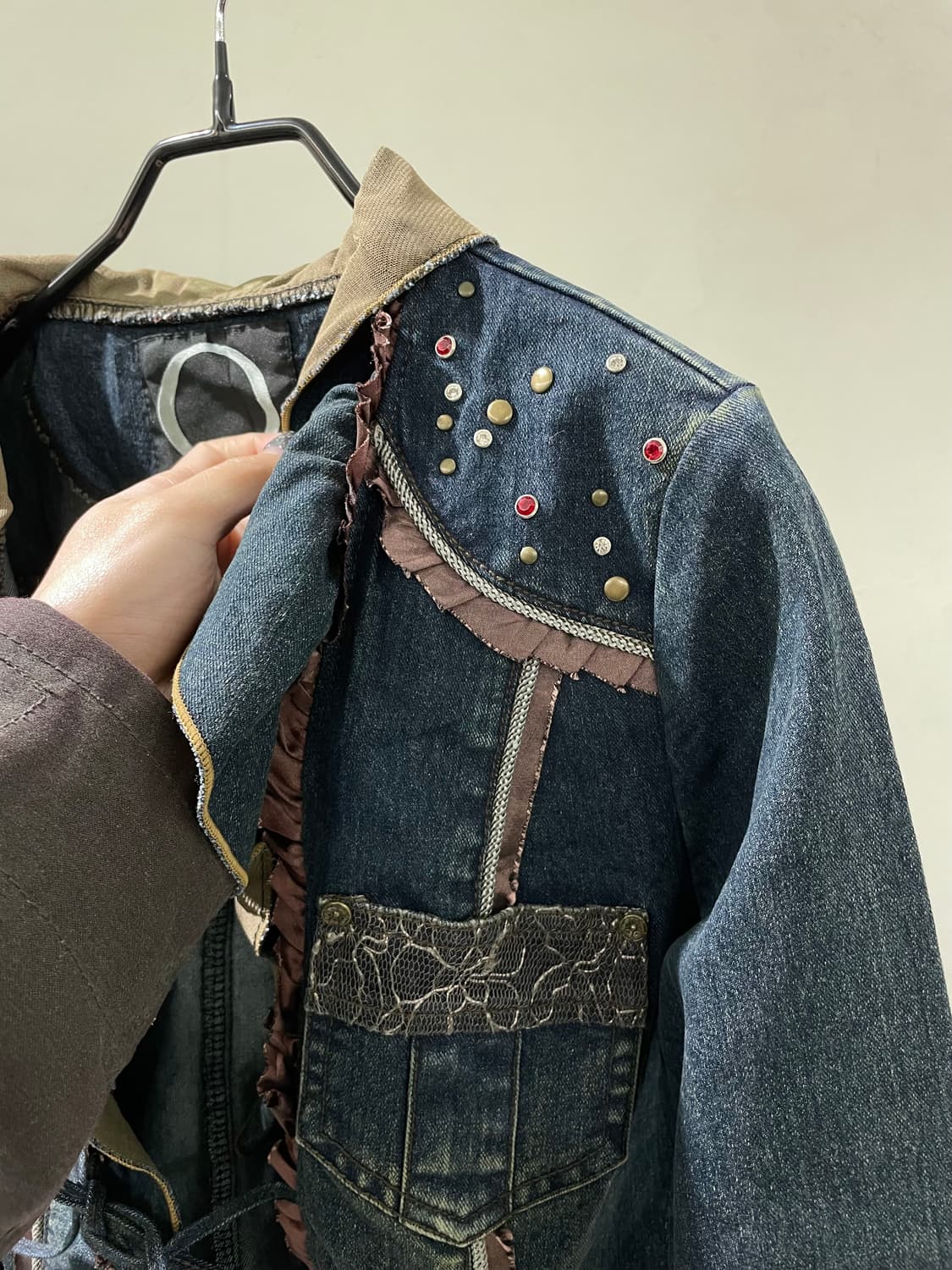 오즈온 레이스업 데님 자켓 상품이미지3