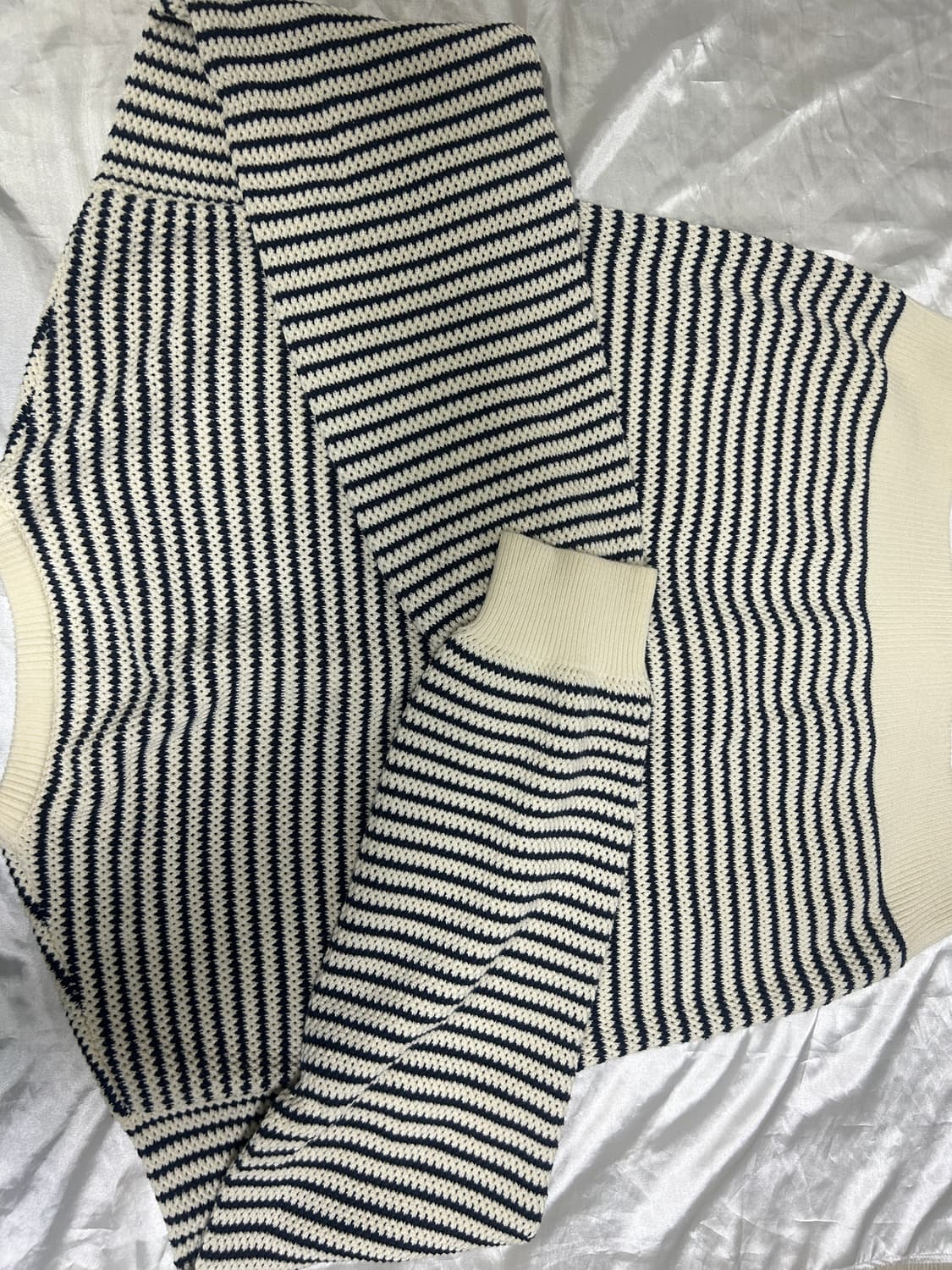 (새상품) 엘무드 브레통 코튼 라운드 가디건 스트라이프 상품이미지5