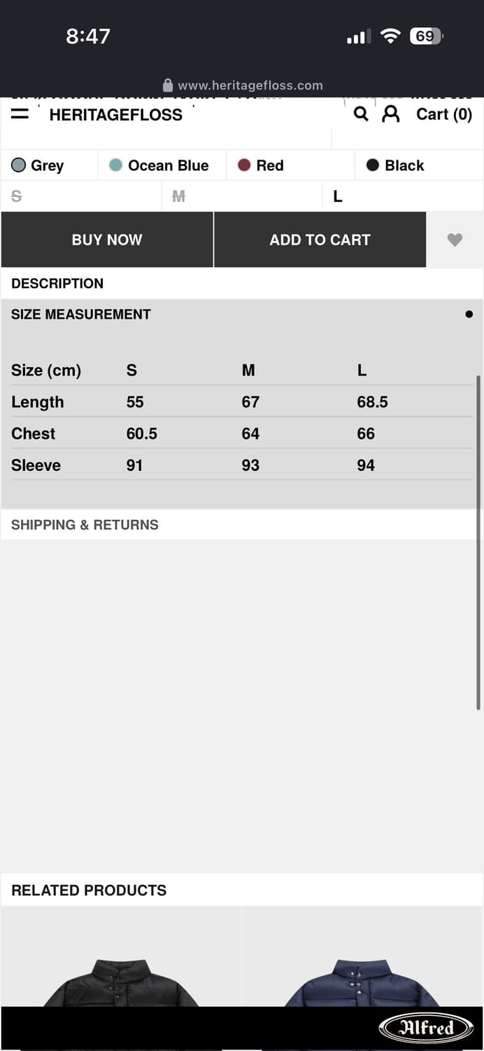 [L] 헤리티지플로스 1972 구스다운자켓 그레이색상 상품이미지2