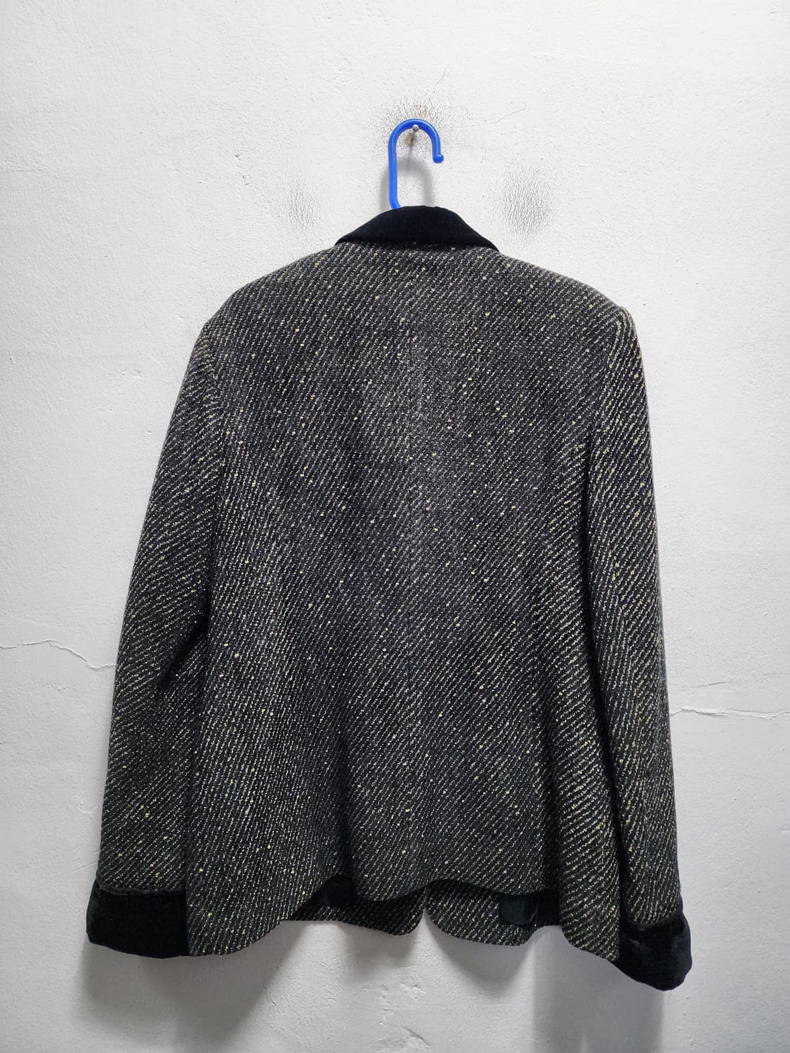 sencemore 테일러드 90s 벨벳 wool 카라 트위드 자켓 상품이미지2