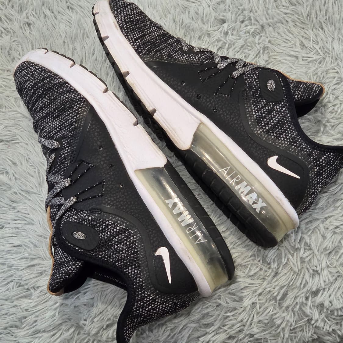 2q-4:나이키 에어맥스 시퀀트 3 블랙 니트 (250mm) 상품이미지8