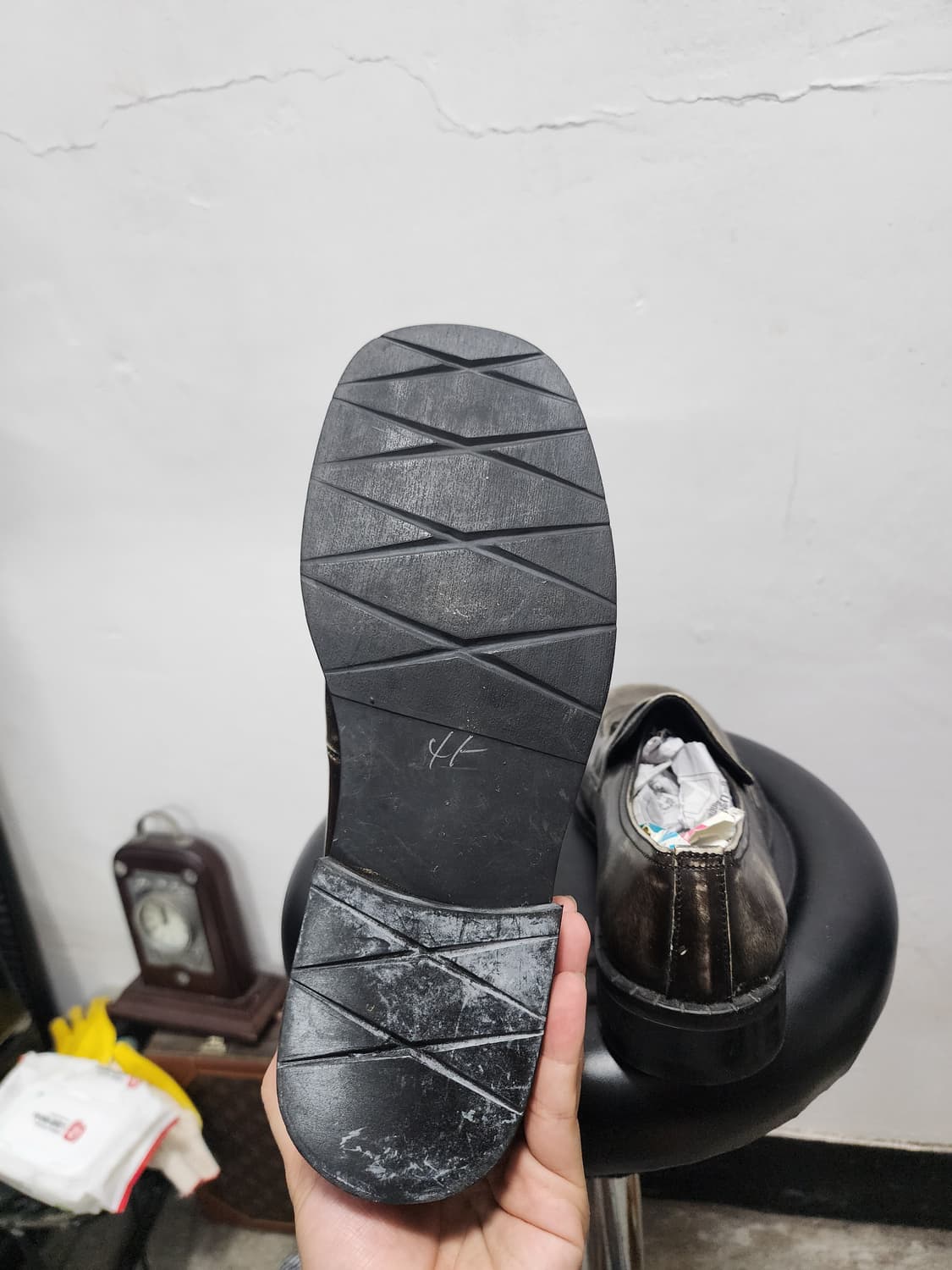 (새상품) 빈티지 워싱 레더 로퍼  상품이미지5