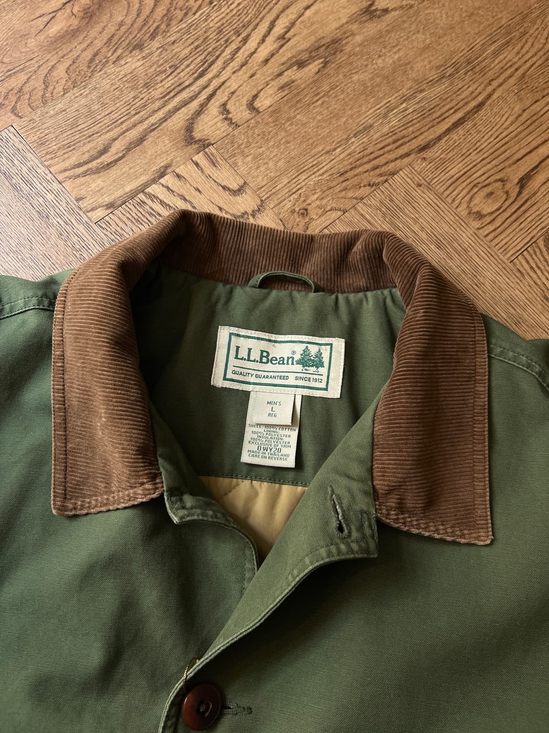 [L]엘엘빈 USA 신슐레이트 퀼팅 라이닝 빈티지 그린 헌팅 자켓 상품이미지2