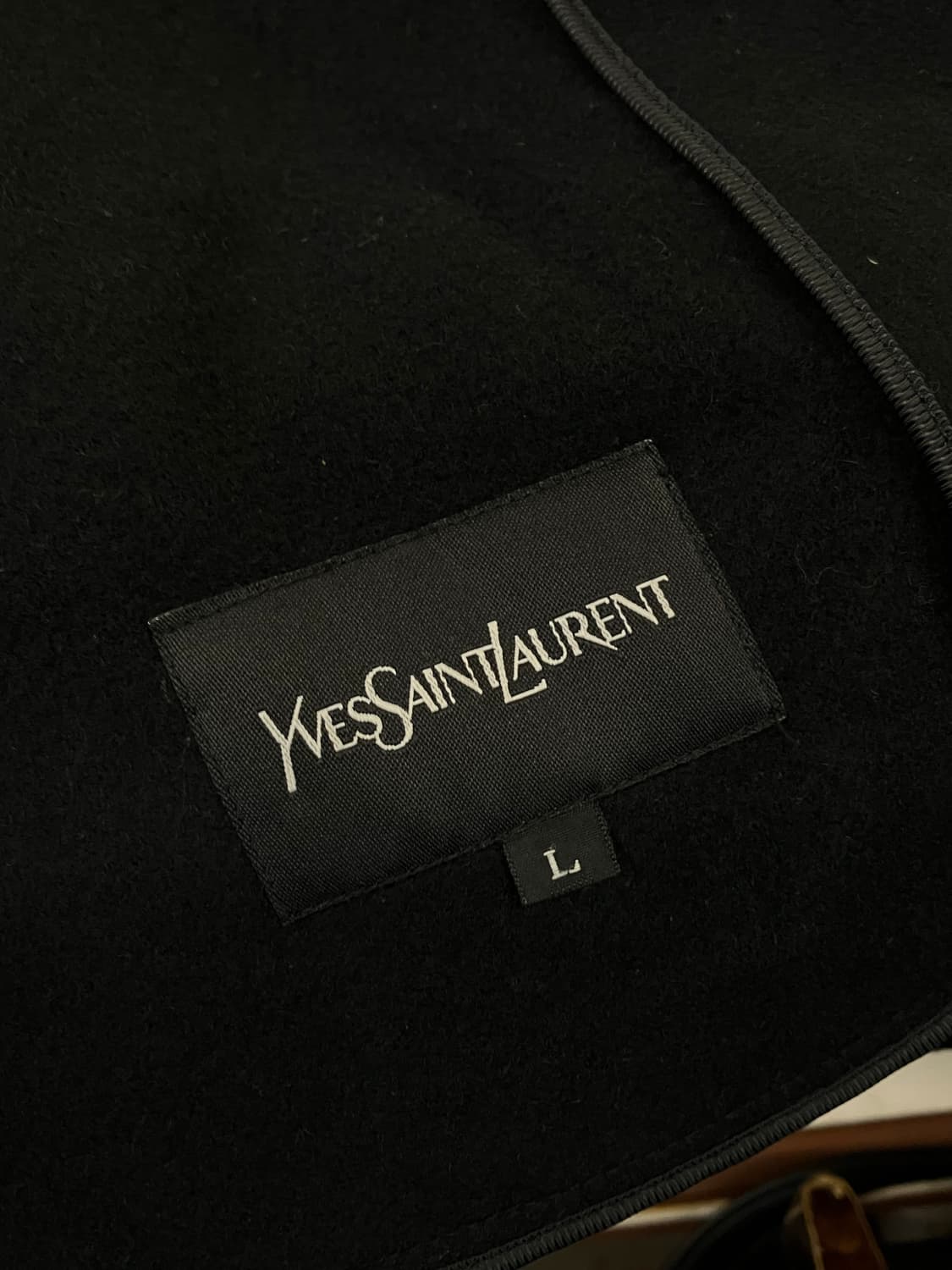 입생로랑 미디 롱 코트 블랙 L #csz3785 상품이미지4