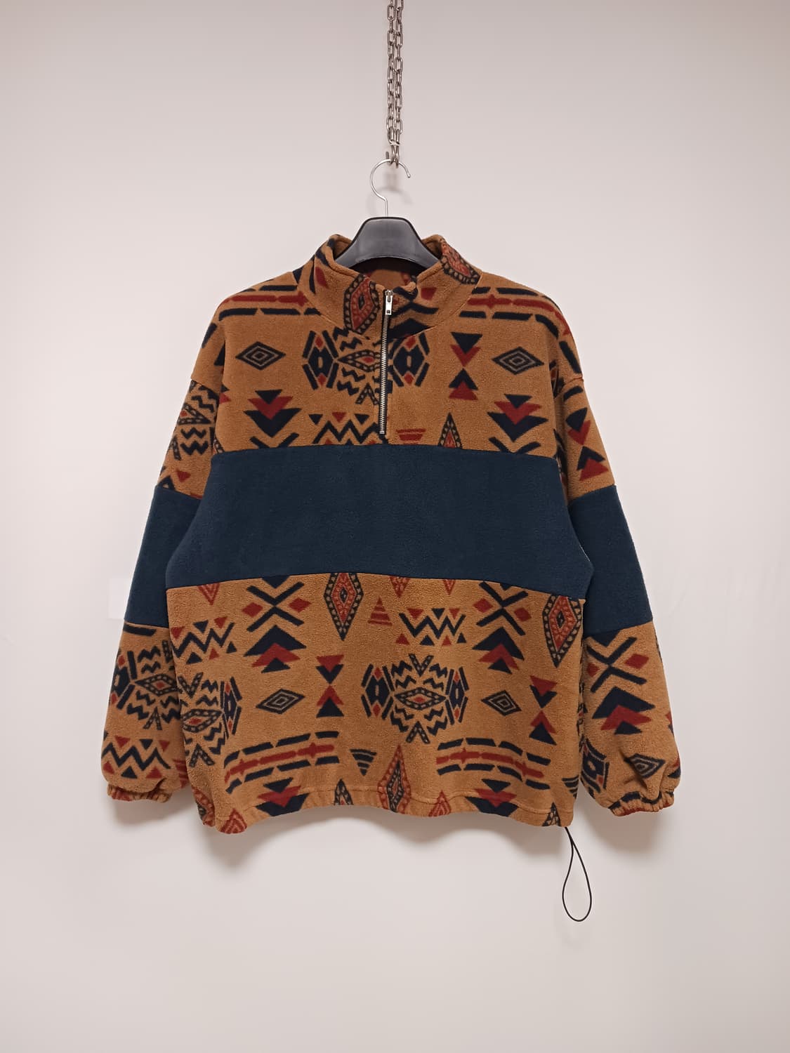 배색 하프 아노락 플리스 상품이미지1