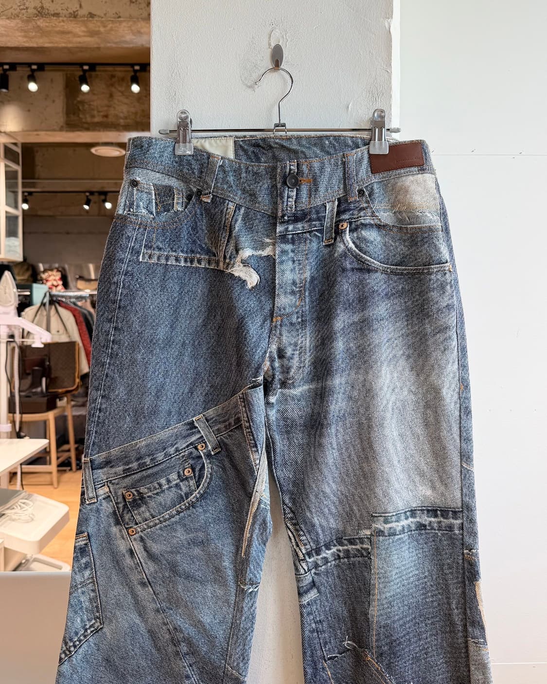 앤더슨벨 데님 빈티지 리워크 팬츠  상품이미지3