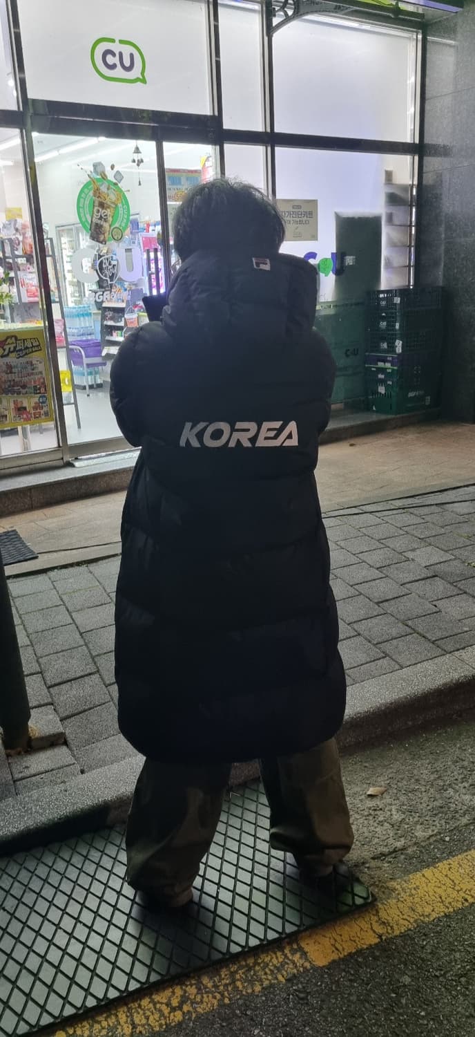 휠라 블랙 롱패딩 M 새상품 상품이미지5