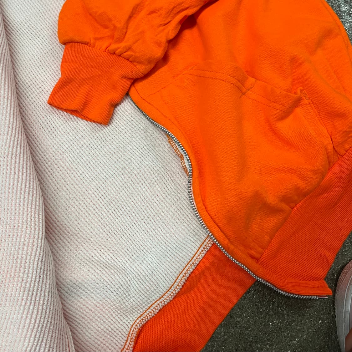 90s 빈티지 써멀 후드 집업 (100-105) 상품이미지2