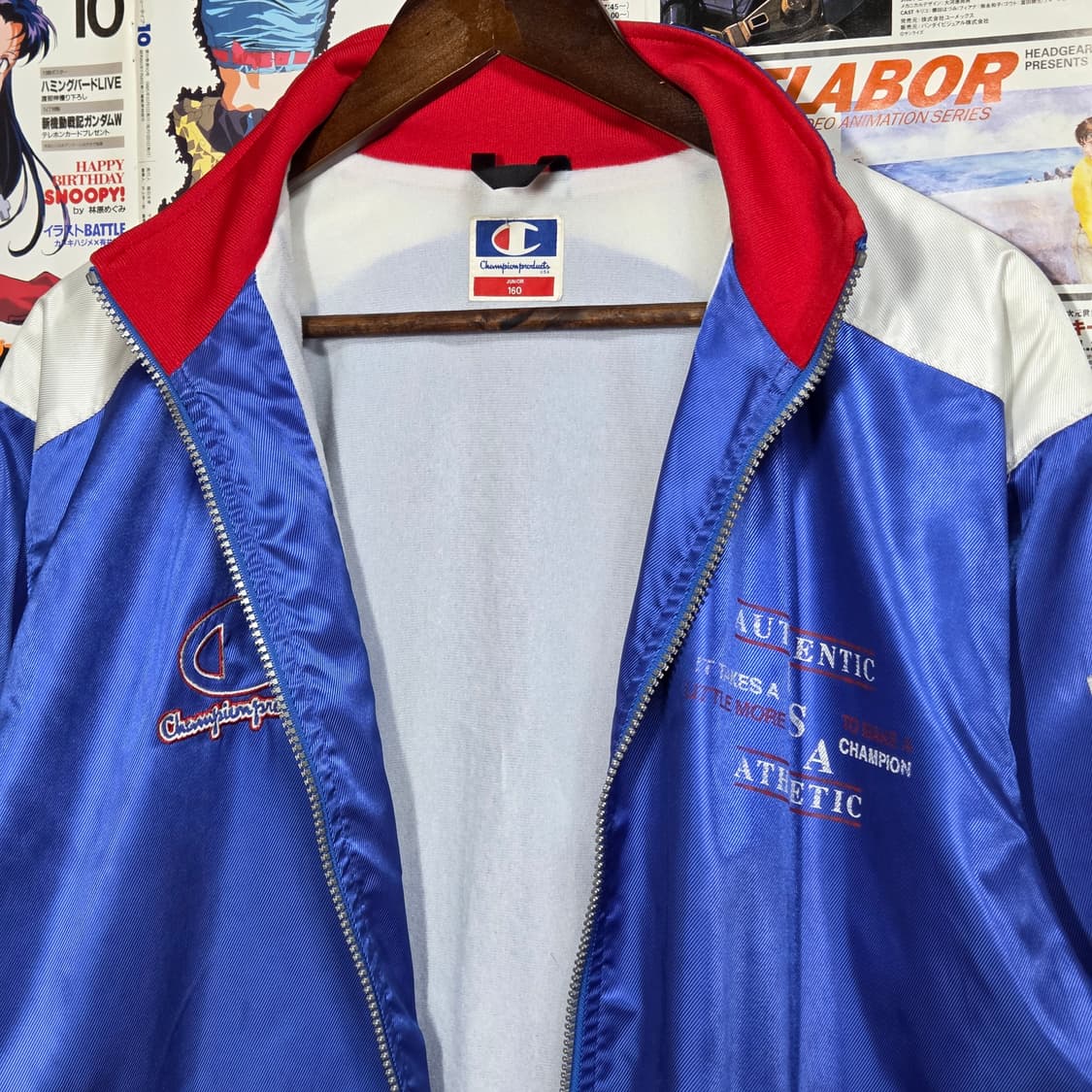 JPN 챔피온 블루 레드 올드스쿨 바람막이 상품이미지8