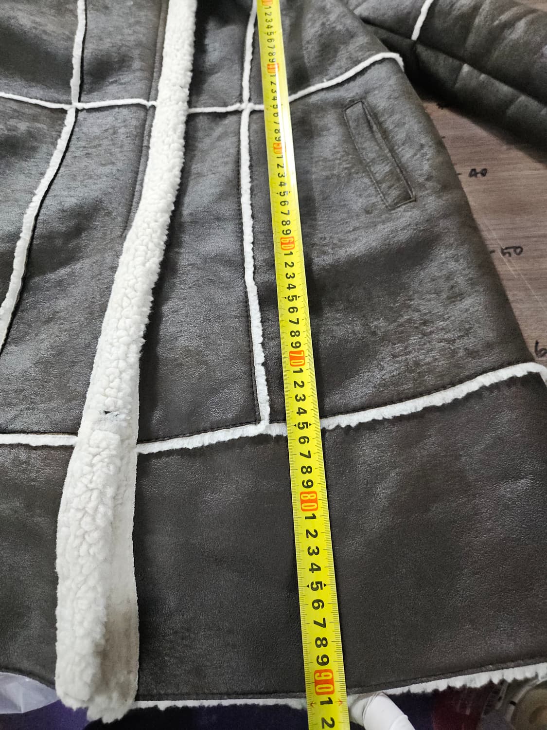 무스탕 롱 코트 브라운 66 상품이미지10