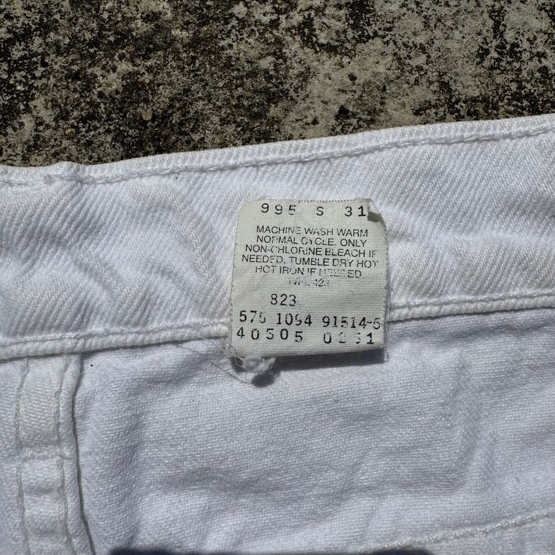[40] 90s 리바이스 505 흰청 데님 팬츠 상품이미지10
