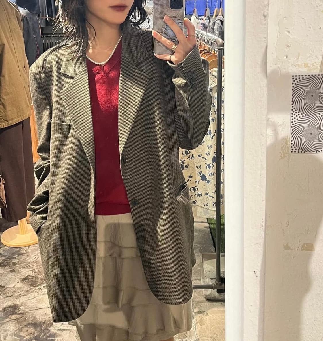 [ 수아레 ] 헤리티지 블레이저 시리즈_하운드 블랙 상품이미지4