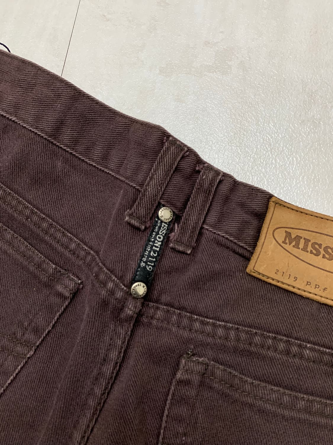 미쏘니 브라운 스트레이트 핏 팬츠 #184 상품이미지9