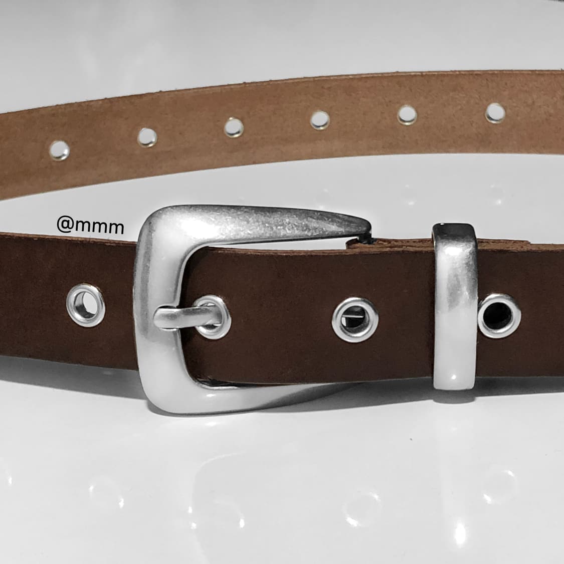 [Unisex] 아일렛 웨스턴 레더 벨트 브라운 상품이미지3