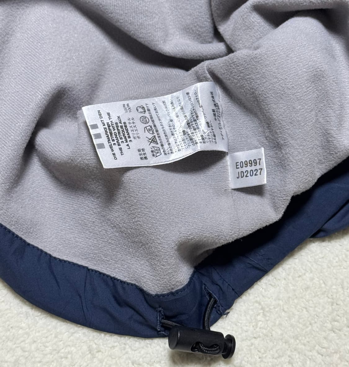 아디다스 일본 스몰 퍼포먼스 네이비 스카이 바람막이 상품이미지5