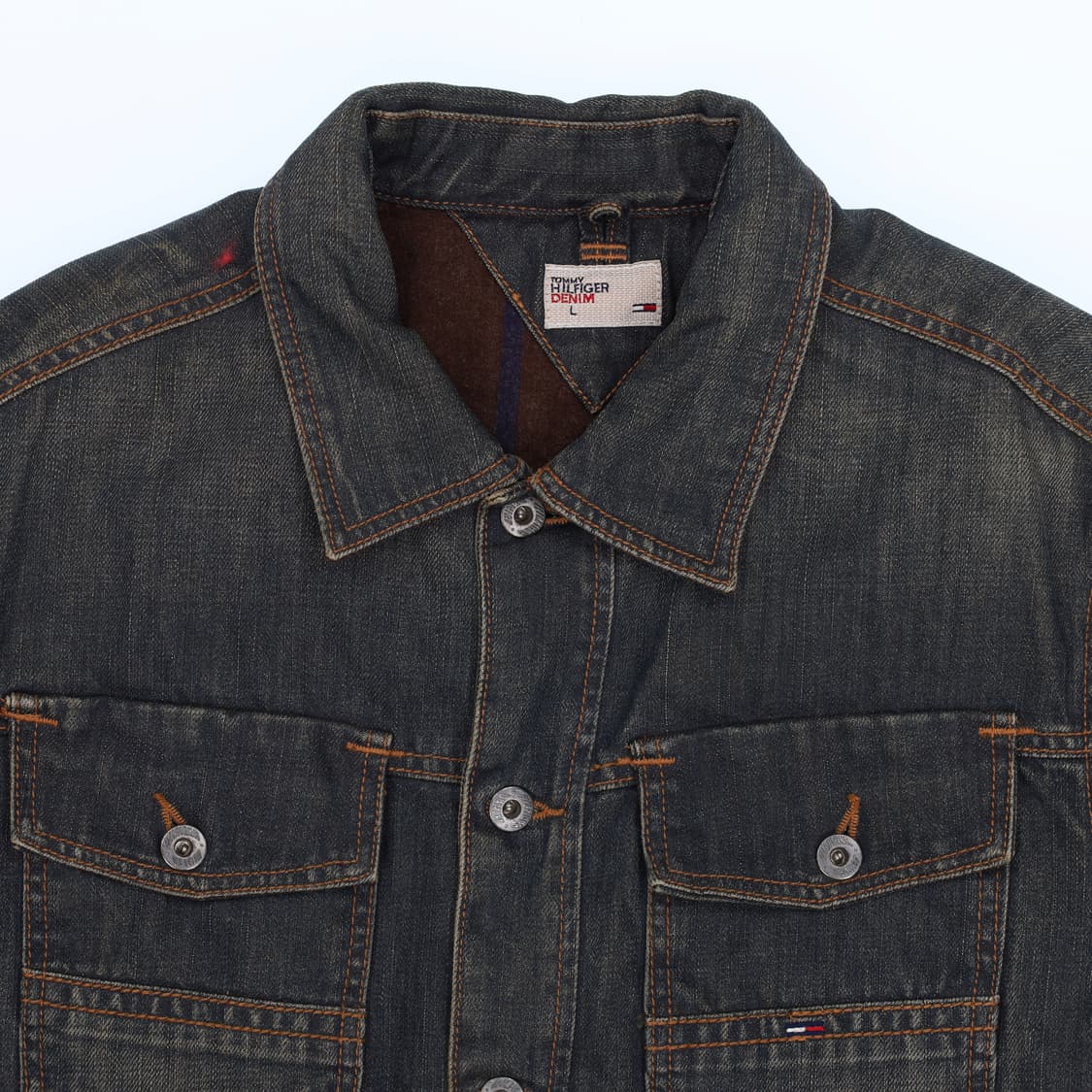 [L] 타미힐피거 남성 데님 패딩 점퍼 자켓 N6985 상품이미지4