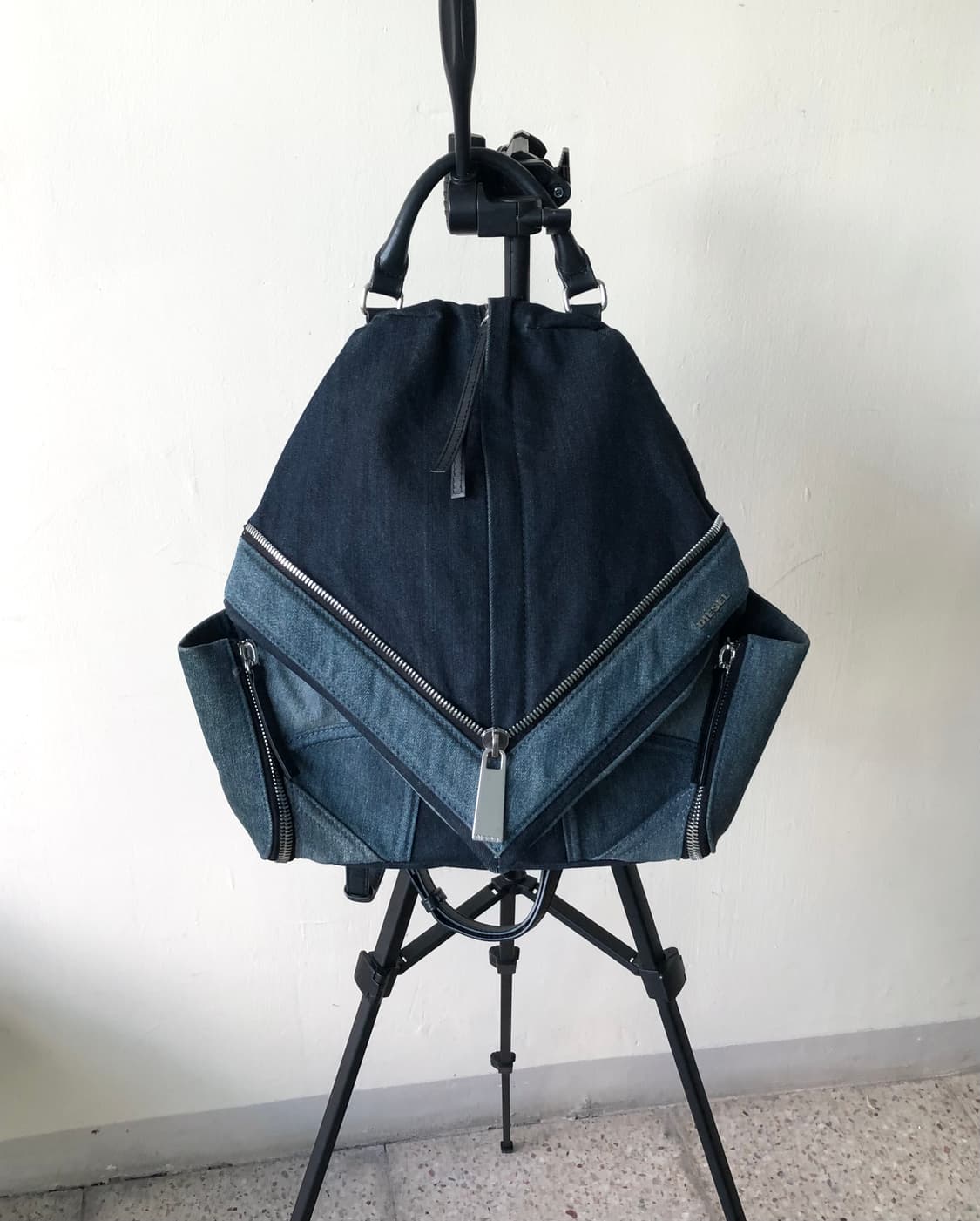 two-tone denim zip backpack / diesel 상품이미지1