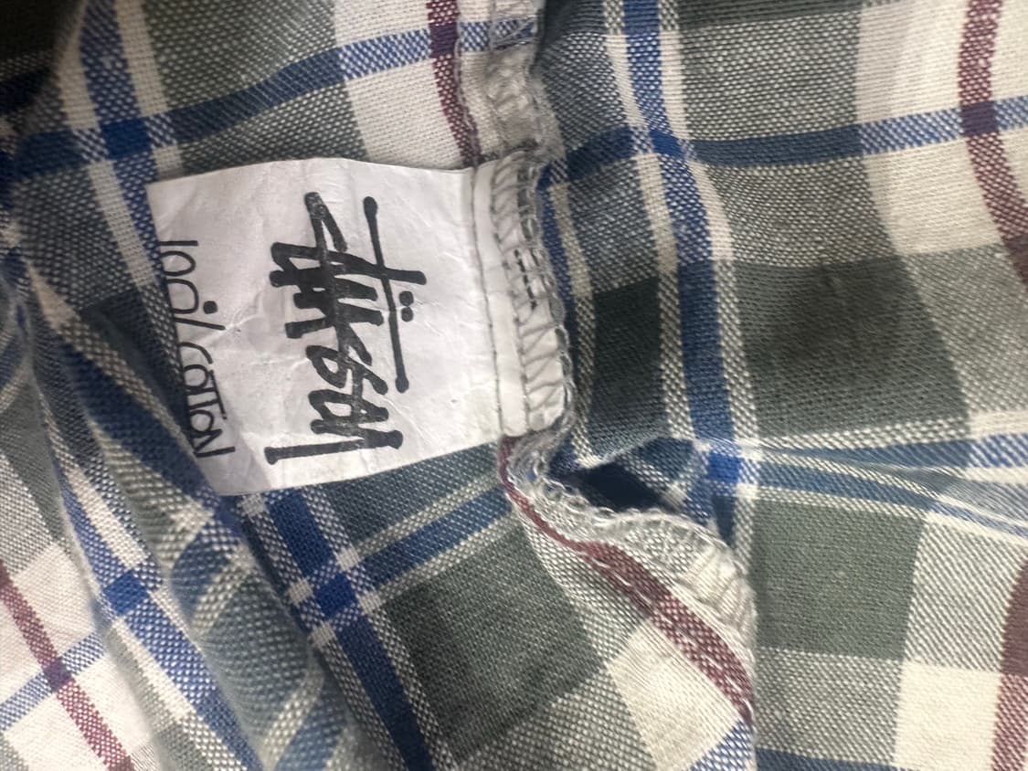 90s 스투시 체크셔츠 MADE IN USA 상품이미지7