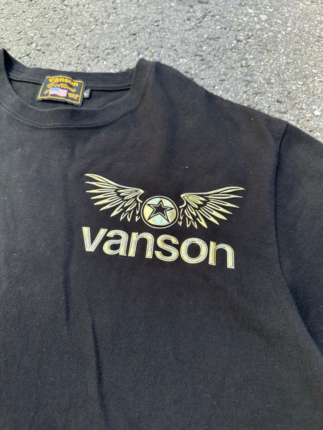 [밴슨] •Vanson Foaming Print Wing Tee 상품이미지4