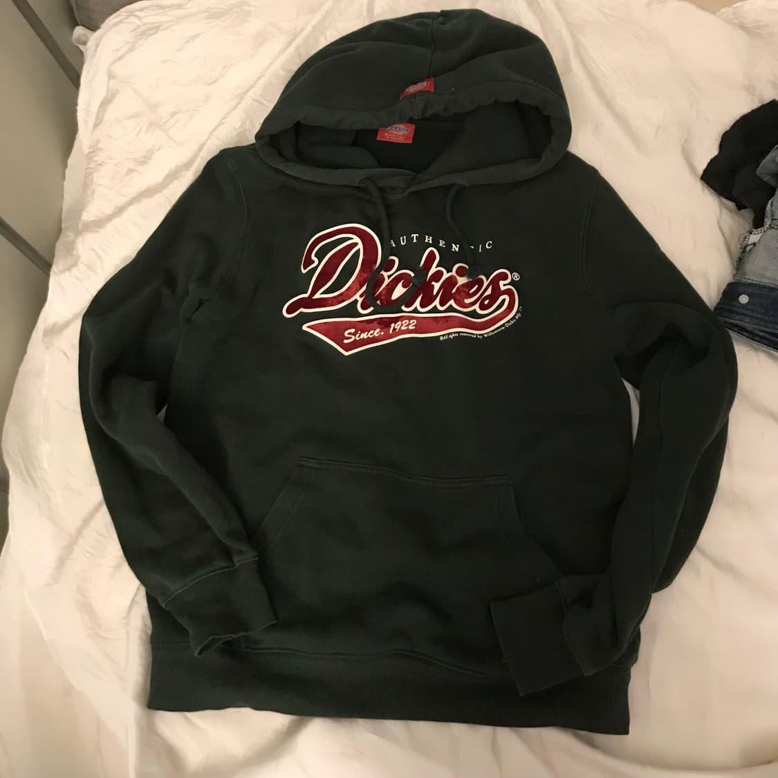 Dickies 디키즈 벨벳로고 다크그린 후드티 상품이미지3