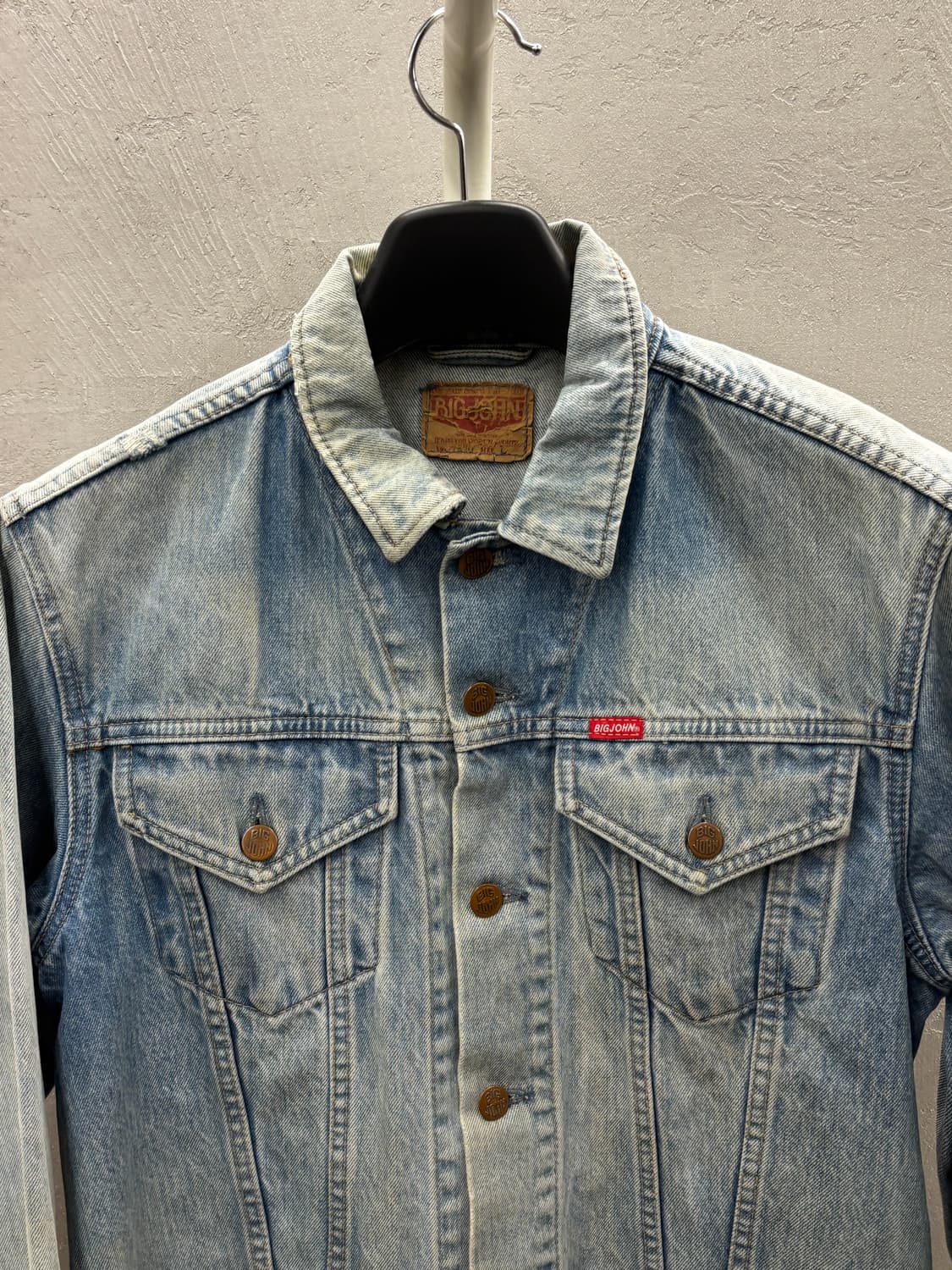 80”s vintage BIG JOHN 워싱 데님 자켓 L 상품이미지3