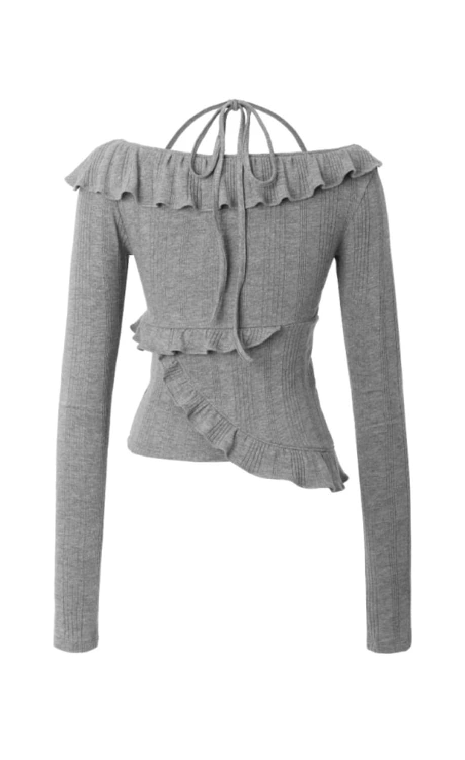 [단종] 쓰리타임즈 애니 탑 그레이 멜란지 상품이미지3