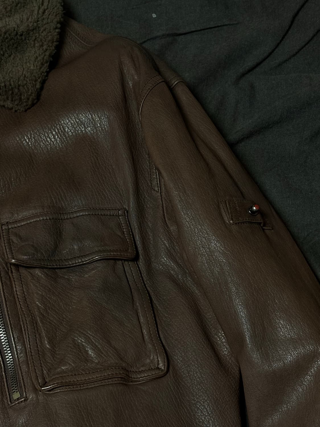 코오롱 시리즈 랭커스터 사파리 자파리 램스킨 무스탕 상품이미지3