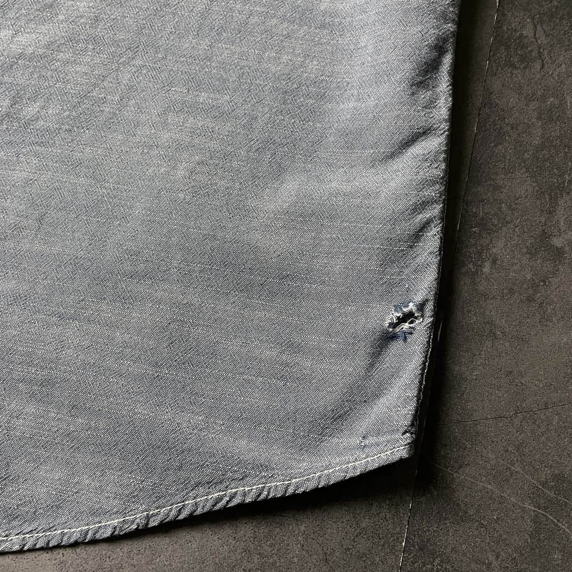 WOOLRICH 울리치 빈티지 블루 반팔 코튼 워크 셔츠 A00980 상품이미지4
