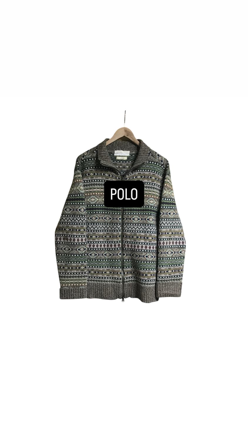 폴로 랄프로렌 90s 페어아일 램스울 투웨이니트풀집업 상품이미지1
