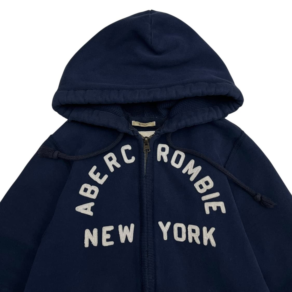 아베크롬비 센터로고 네이비 후드집업 XXL 상품이미지4
