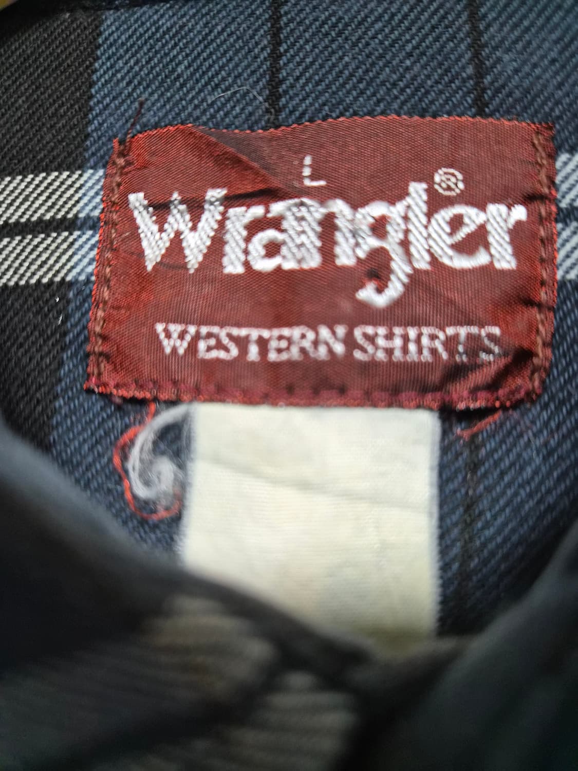 랭글러Wrangler 체크 웨스턴 셔츠 L사이즈 - S347 상품이미지4