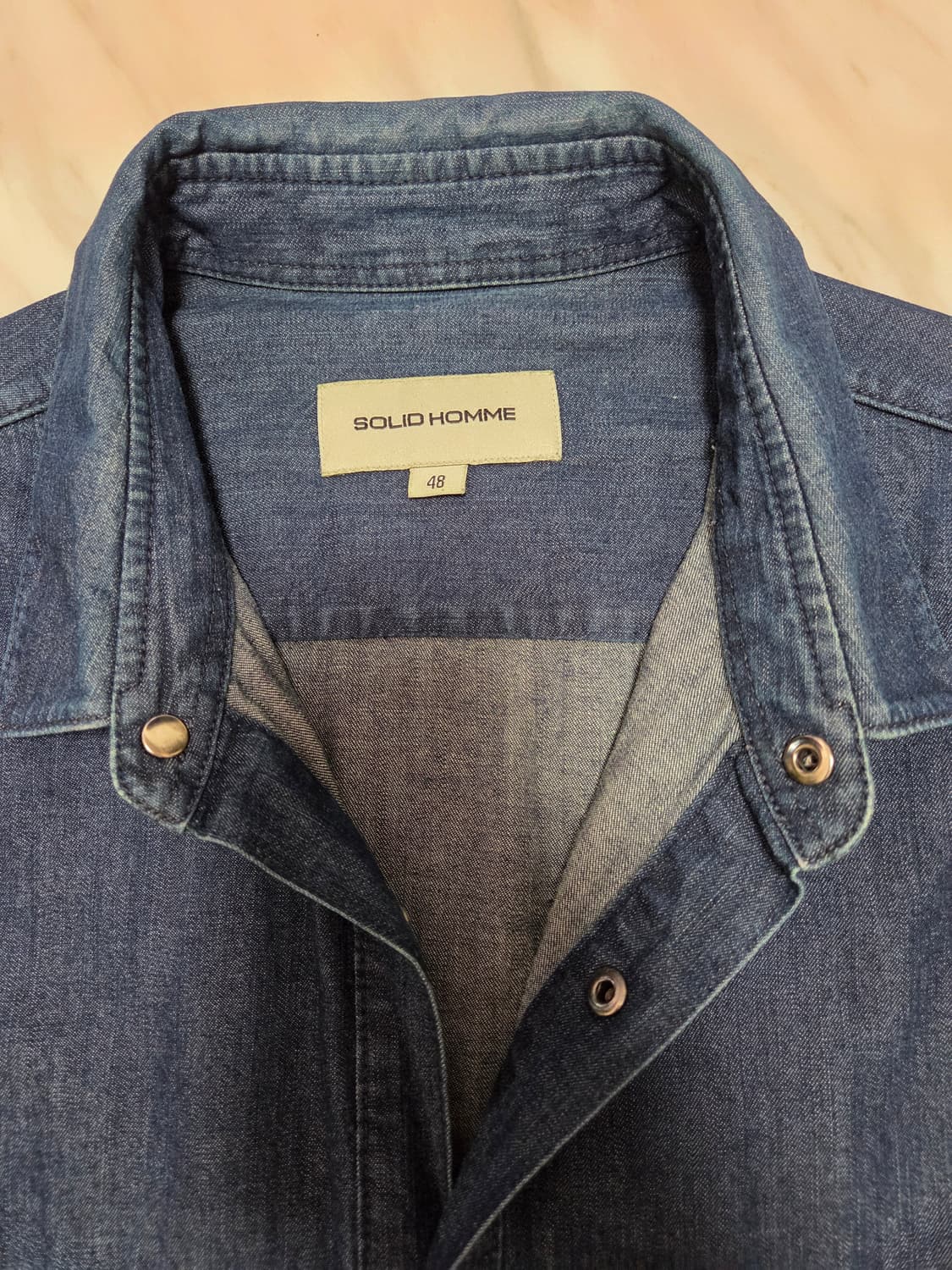 솔리드옴므 데님 셔츠 상품이미지4