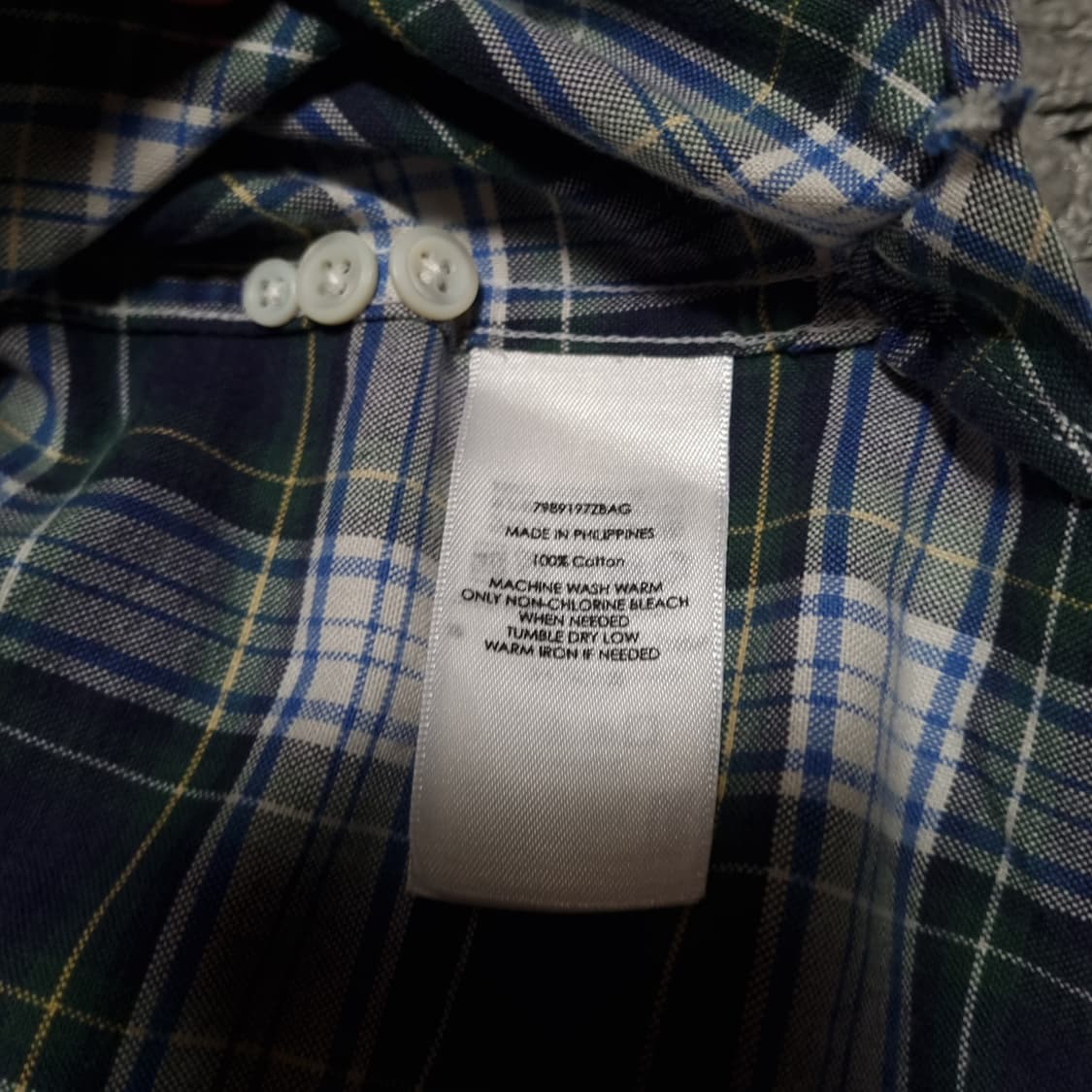 폴로 랄프로렌 체크 셔츠 하프 아노락 S 95 긴팔 빈티지 상품이미지4