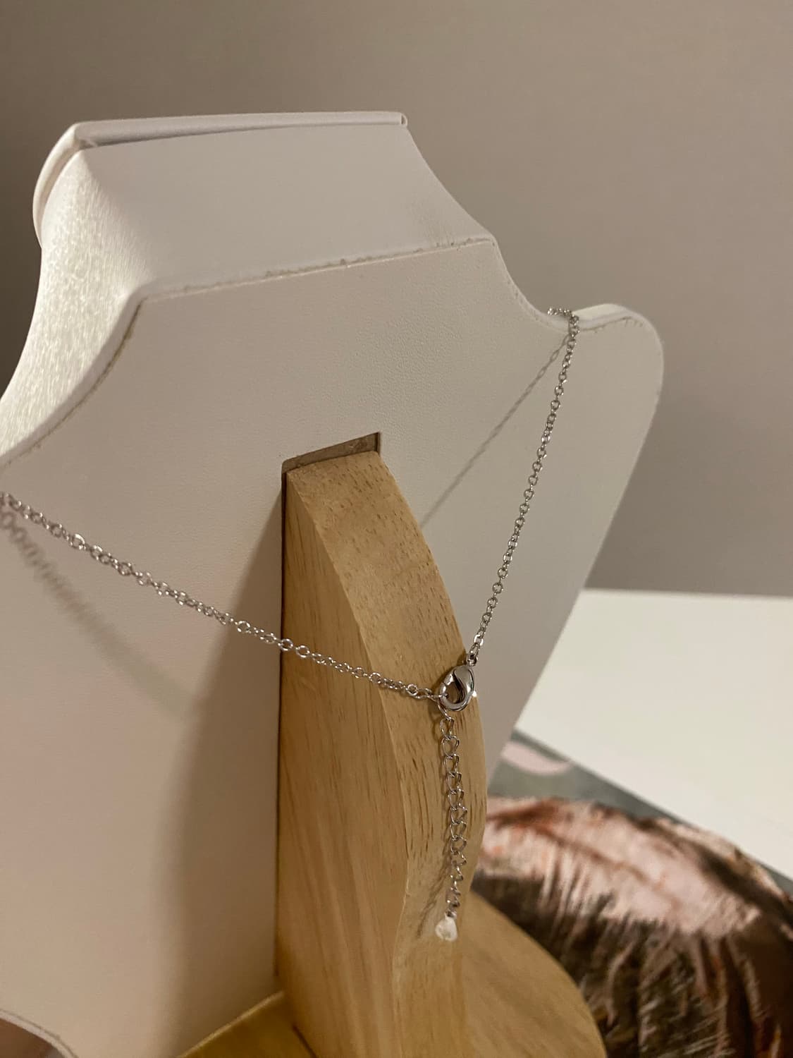 실버925 리본 큐빅 목걸이 각인있음 상품이미지4