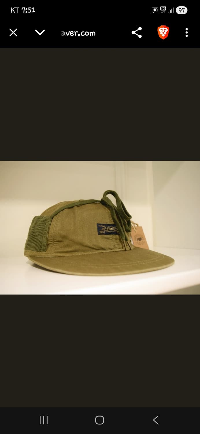 에이들 빈티지 헤링본 코듀로이 코튼모자 대략 57 58  상품이미지6