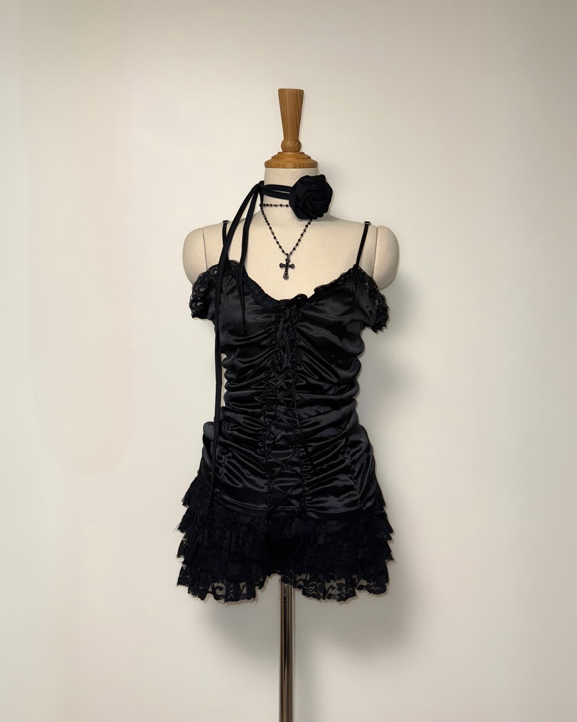 레이스 아일렛 셔링 고스페어리 나시 상품이미지1