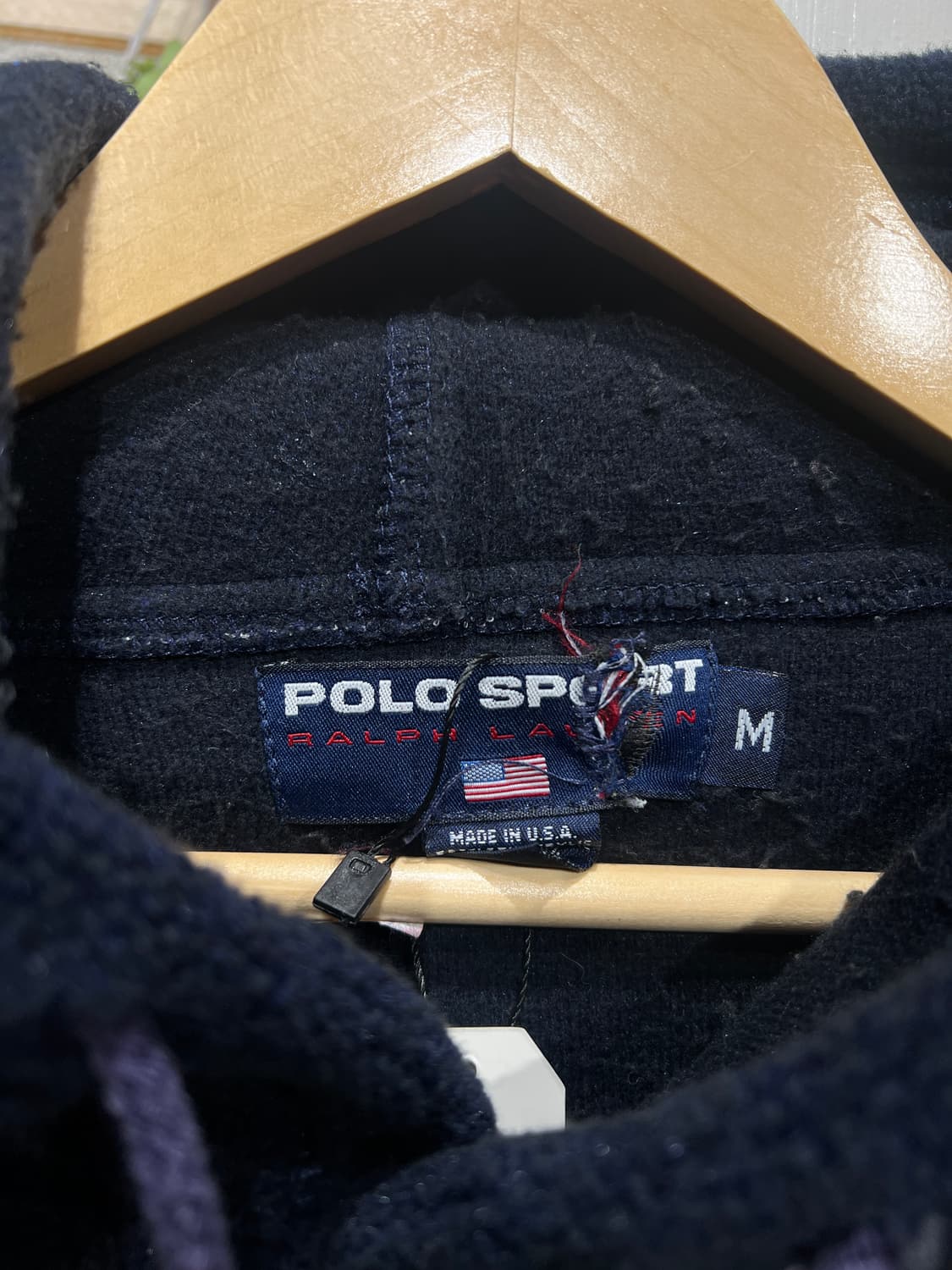 폴로 스포츠 usa 스펠아웃 플리스 후드 티셔츠 상품이미지3