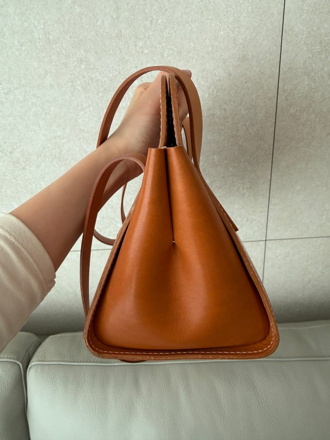 핸드메이드 / 천연가죽 가방 / 2회 착용 / 무드있는 브라운 상품이미지3