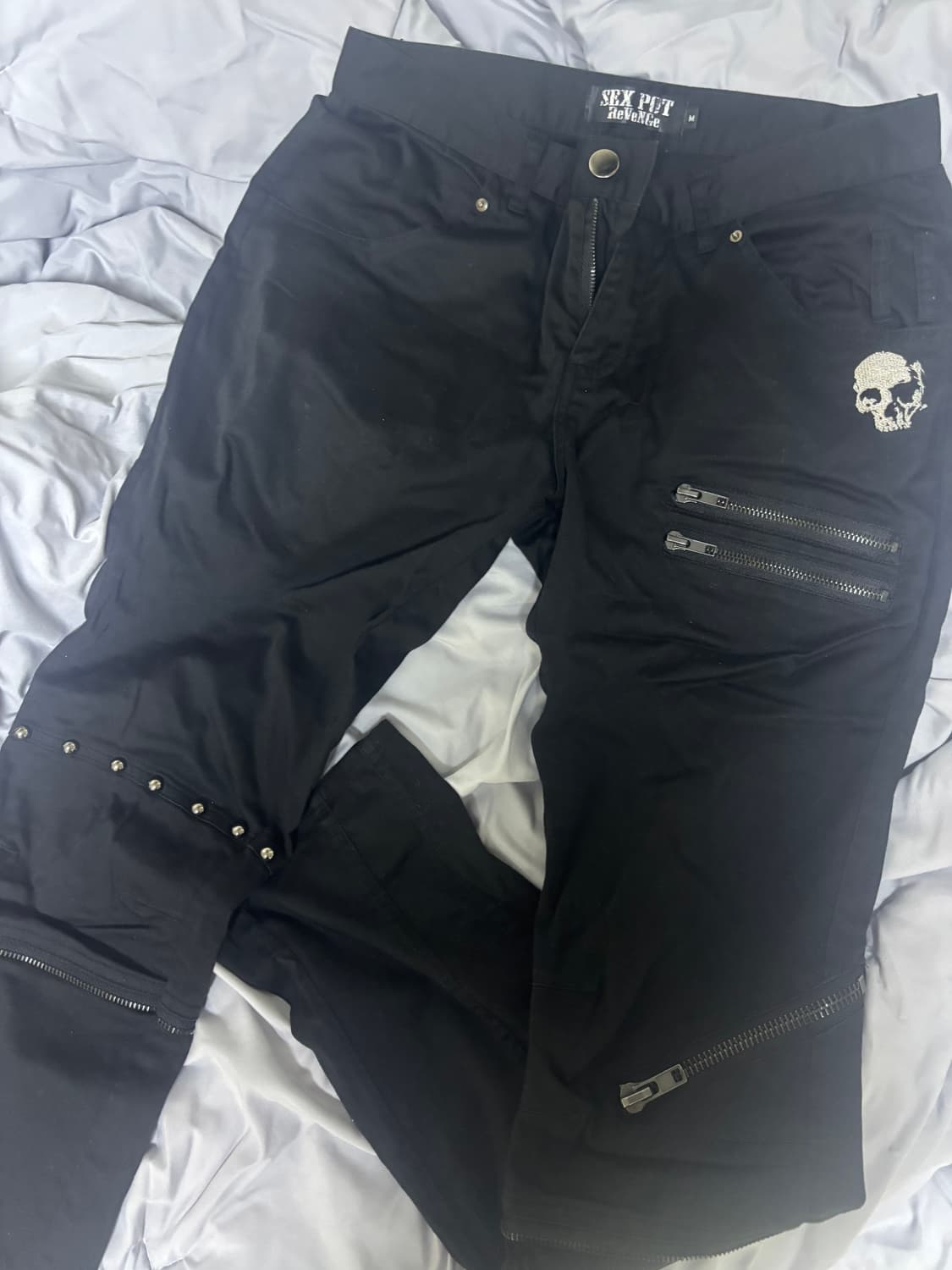 섹스팟리벤지 해골 펑크 팬츠 상품이미지1