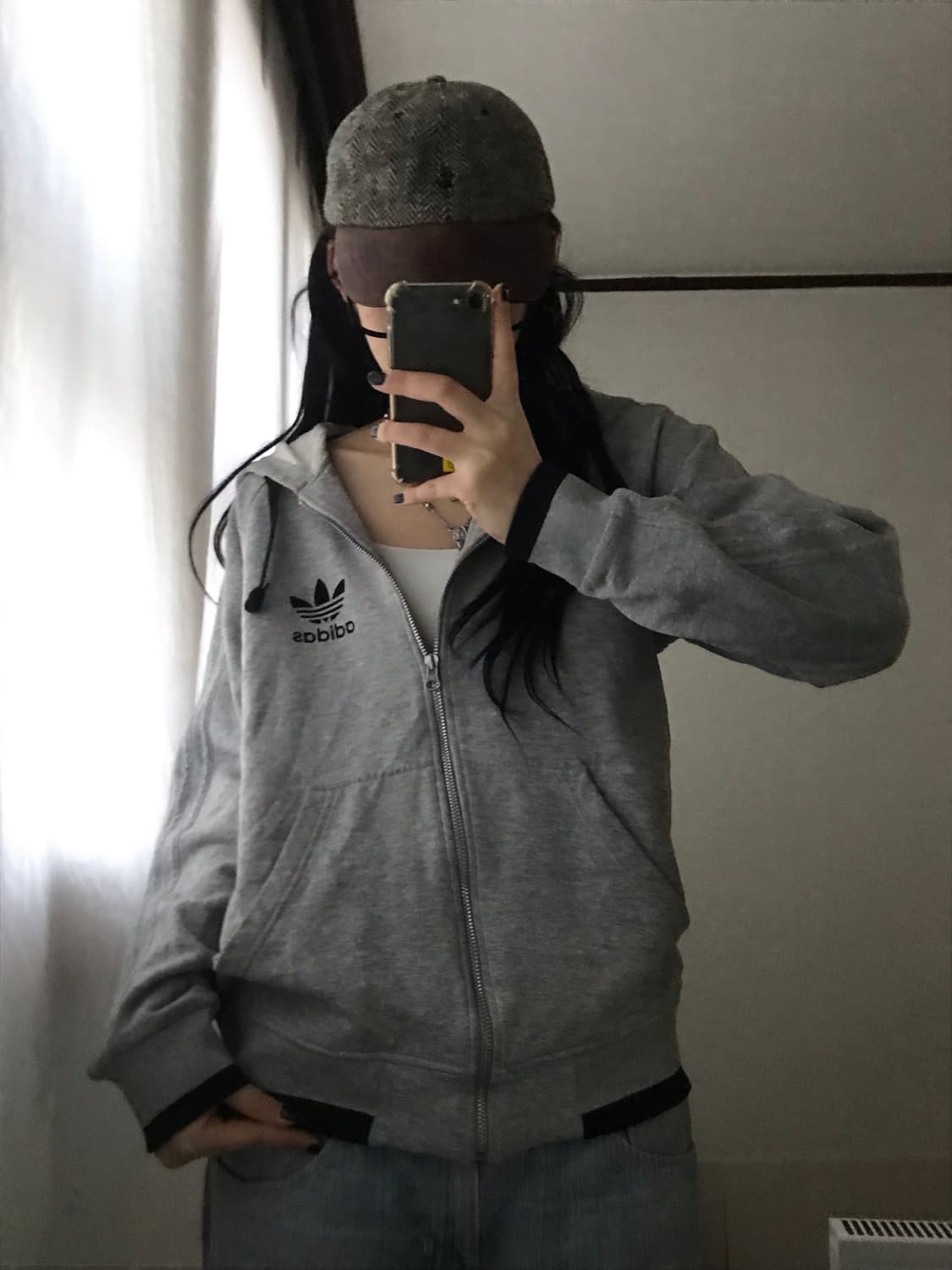 아디다스 그레이 00s 후드집업 상품이미지2