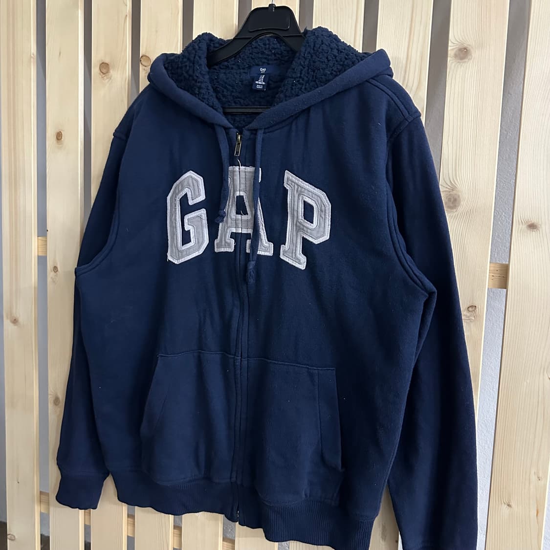 (M) GAP 갭 네이비 양털 후드집업 상품이미지2